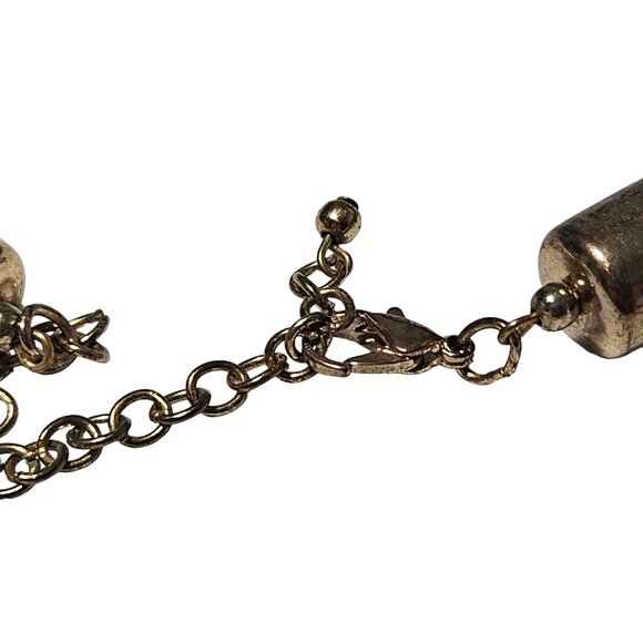 Handcrafted Boho Turquoise Gold Braided Seed Bead Chunky Necklace Retro Fashion - Picture 4 of 5